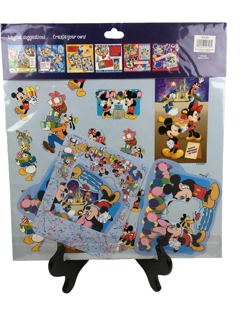 Disney New Mickey Scrapbook Stickers Disneyland Disney World Minnie Mouse Goofy
